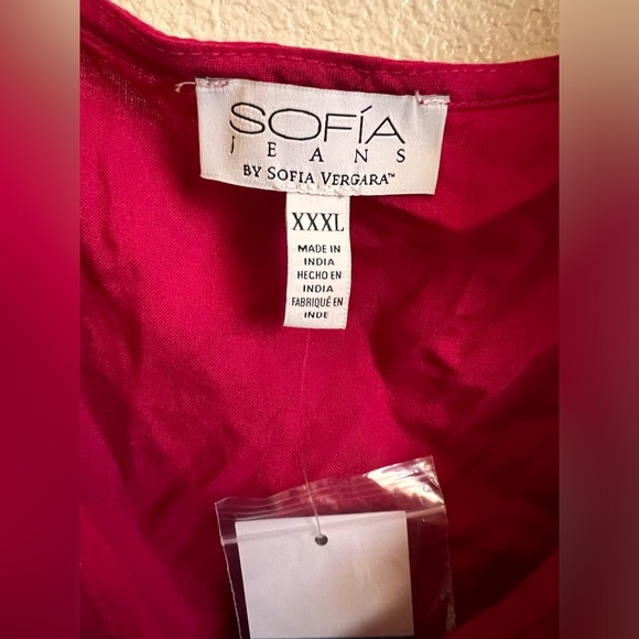 NWT Sofia Vigara Jeans Ruffle Wrap Top XXXL - Picture 3 of 6